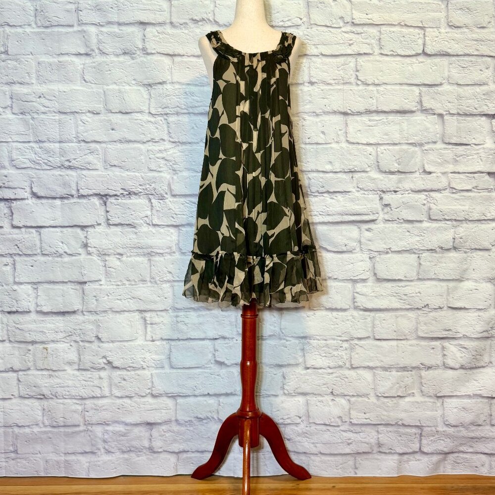 Development by Erica Davies Silk Leaf Print Mini Dress